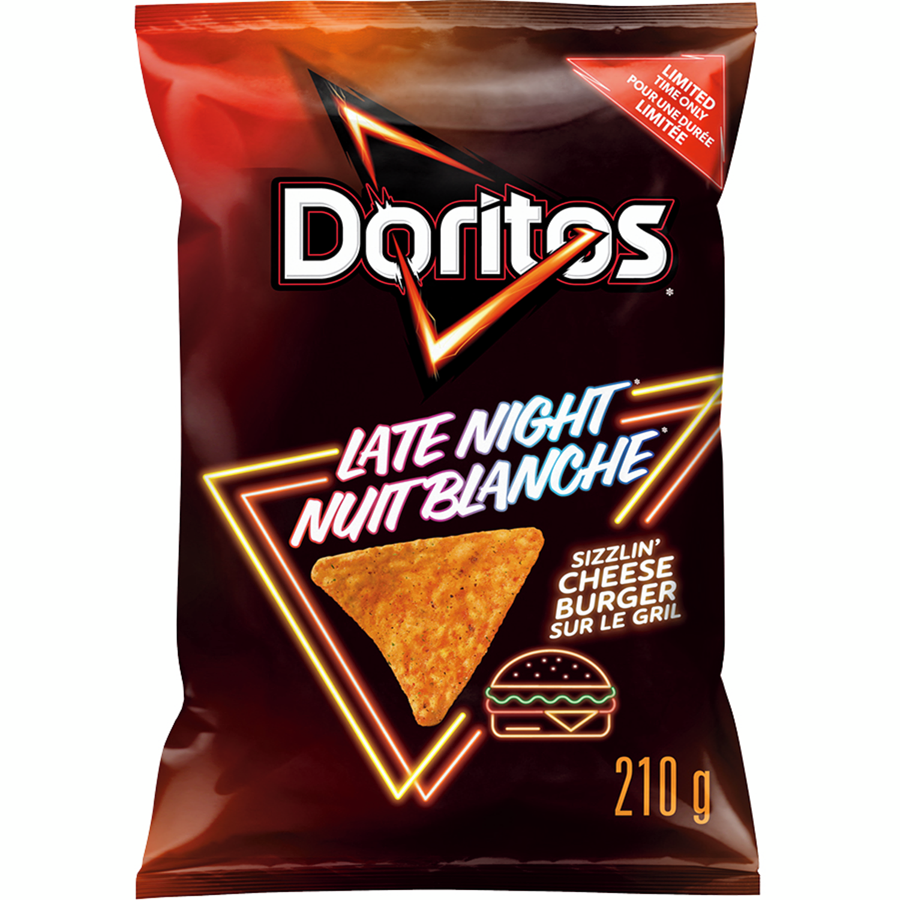 Doritos Chips Late Night Burger 210g BIG BAG (CANADA)