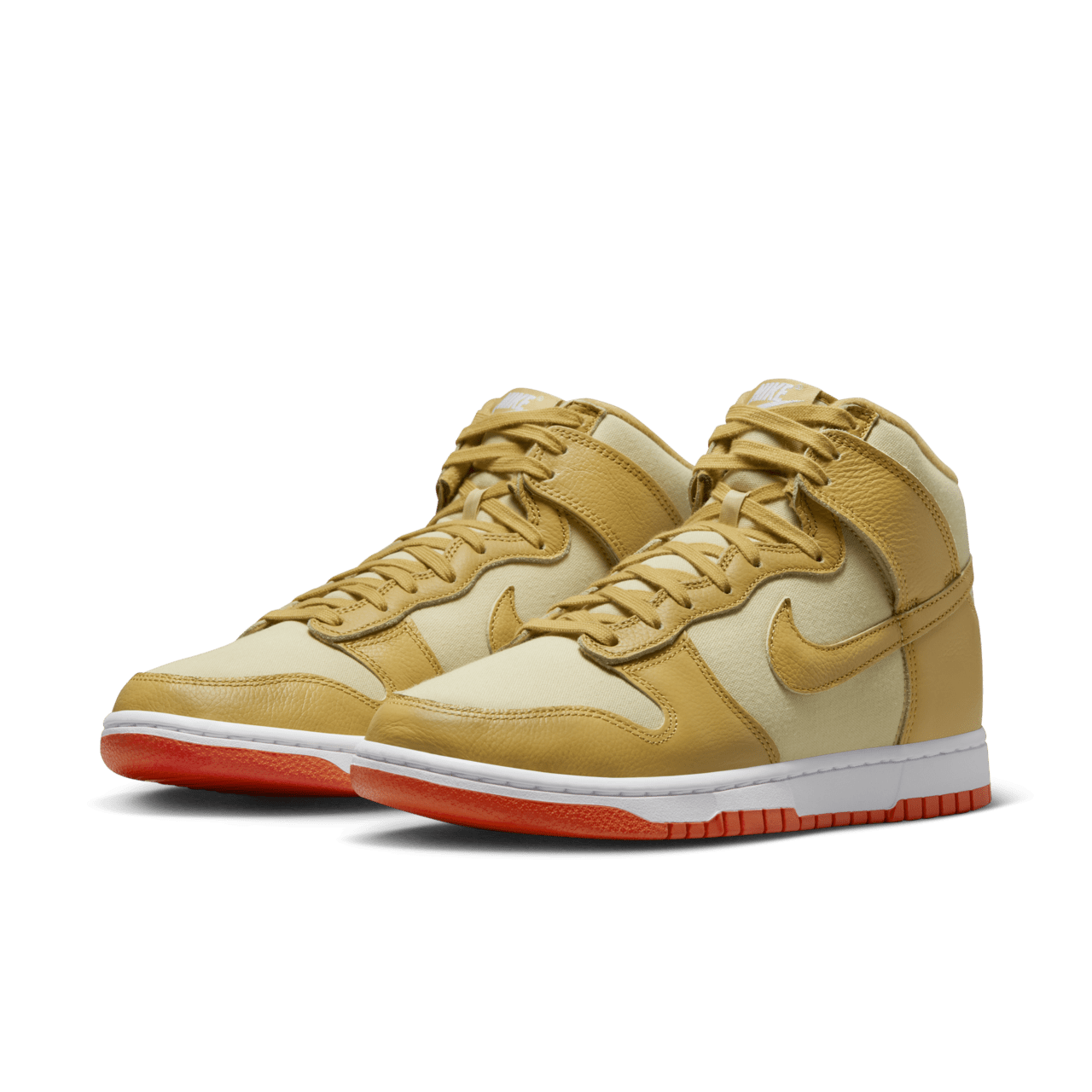 Nike Dunk High Retro PRM Wheat Gold Safety Orange Size 13