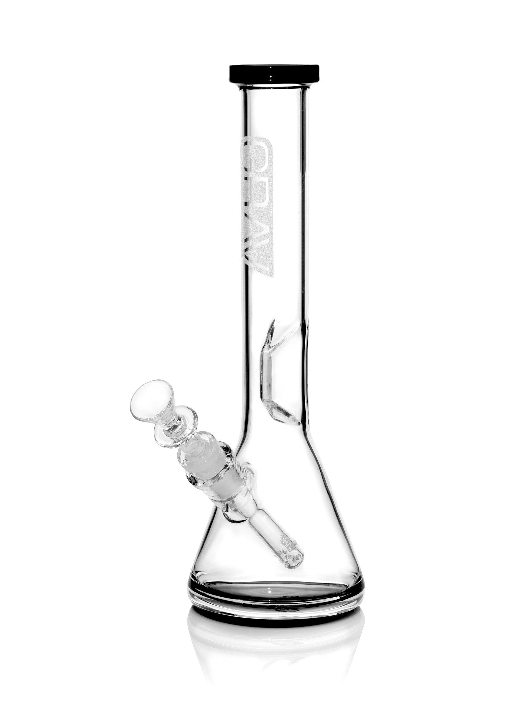 GRAV Medium, Black Accent Beaker Base Water Pipe (ONLINE ONLY)