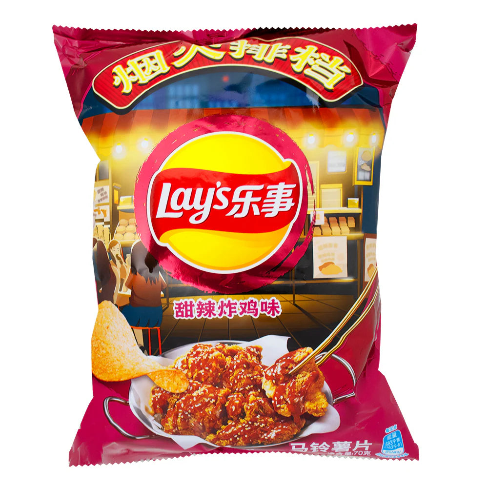 Lay's Chips Food Stall Sweet & Spicy Fried Chicken 70g (CHINA)