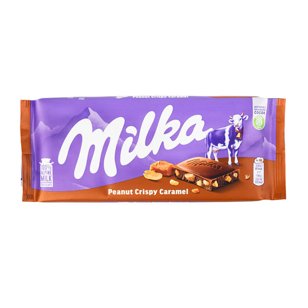 Milka Peanut Crispy Caramel 90g