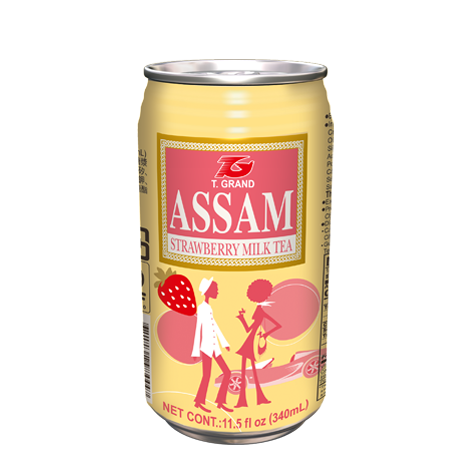 Assam Strawberry Milk Tea 340mL (TAIWAN)