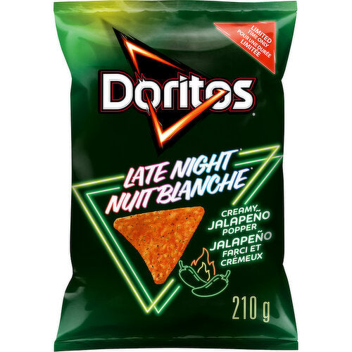 Doritos Chips Late Night Jalapeños 210g BIG BAG (CANADA)