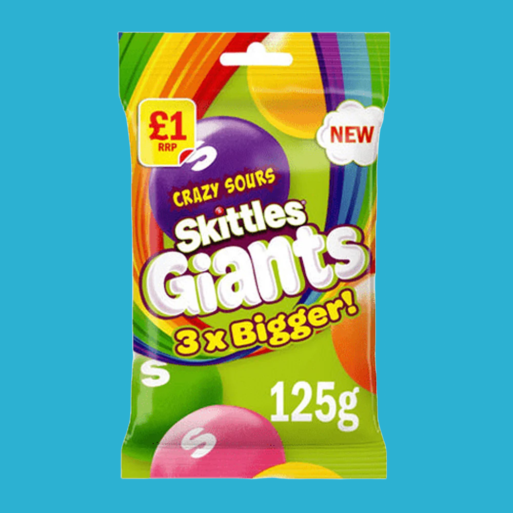 Skittles Giants Crazy Sours 125g (UK)