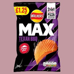 Walkers Max Texan BBQ 70g (UK)