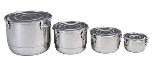 Onyx Stainless Steel Airtight Storage Container 60 Ounces 18 cm