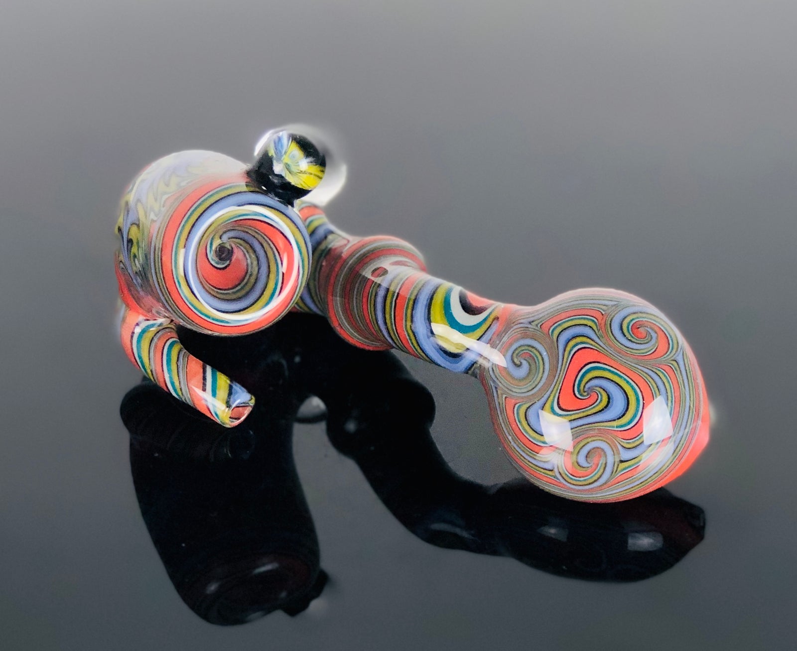 Veg Dichro Glass Sherlock Pipe with Opal